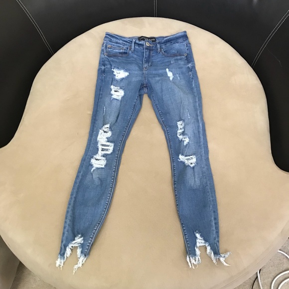 Express Denim - Express Distressed Ankle Jean Leggings